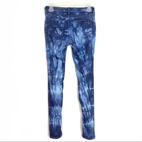 Rag & Bone Jeans Womens Size 2 XS Waist 26 Blue Tie Dyed Leggings Reworked Denim - Picture 3 of 15